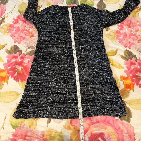 STYLE & CO Sweater Size XS Long Sleeves Sparkly Knit Gray Black White - Picture 9 of 14